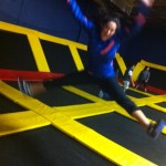 If you've never tried trampoline dodgeball...such a great workout.
