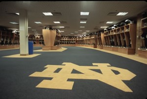 Notre Dame Football Locker Room